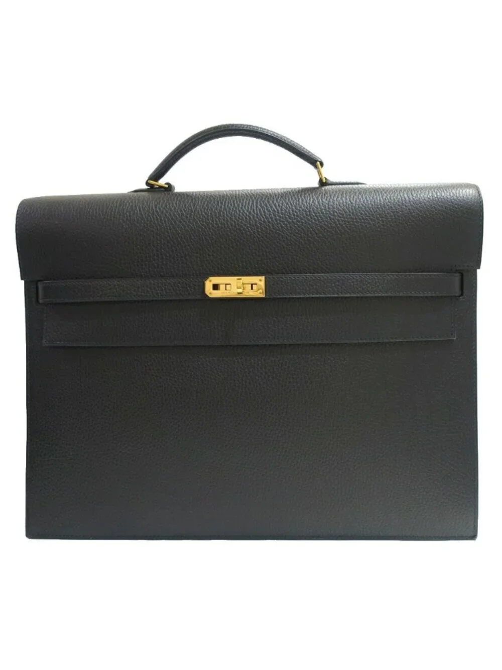 Hermes Kelly Depeche 38 Ardennes Black GD Handbag